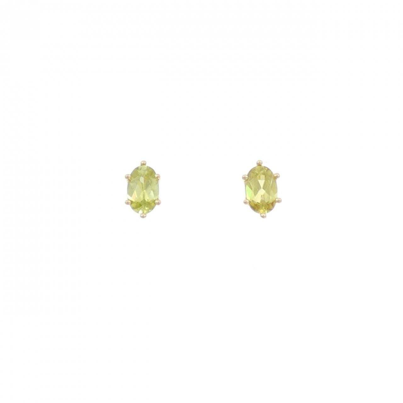 K18YG スフェーン ピアス 0.80CT