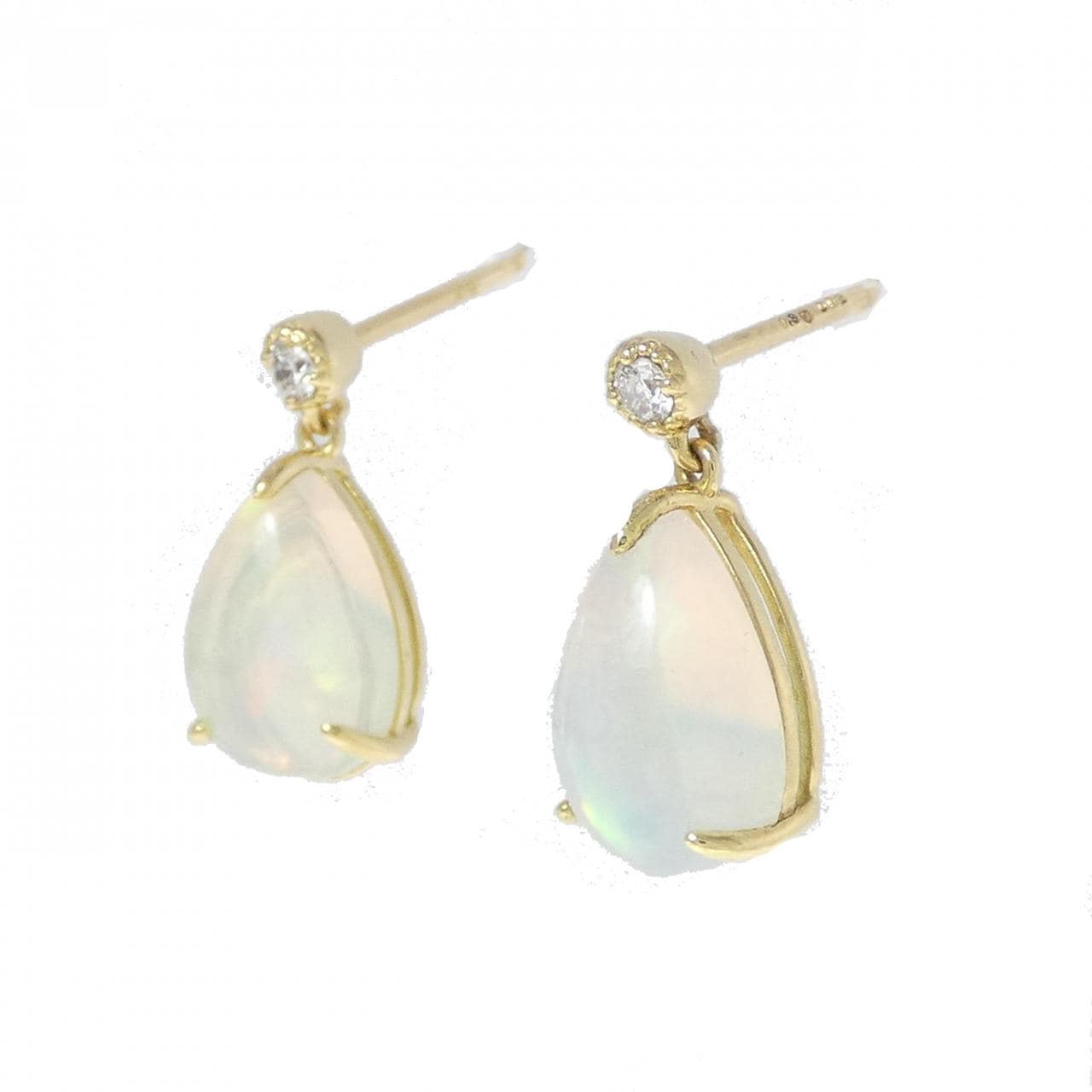 [BRAND NEW] K18YG OPAL Earrings 2.49CT