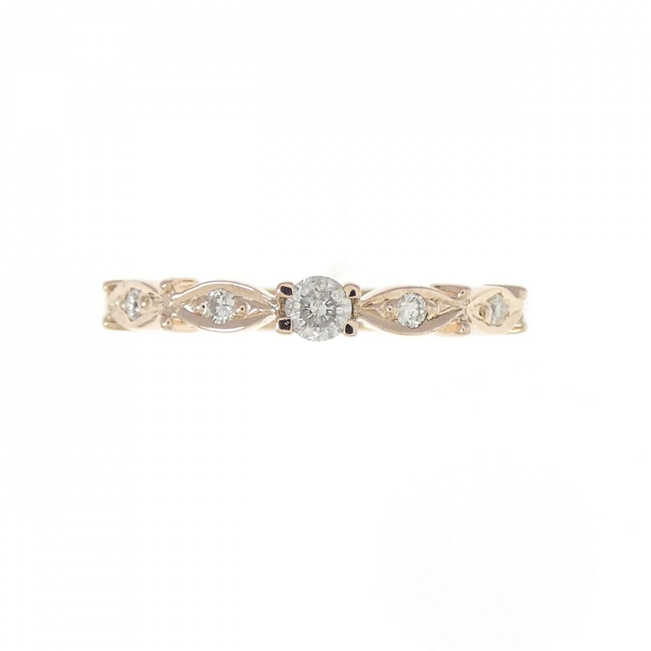 K18PG ダイヤモンド リング 0.14CT