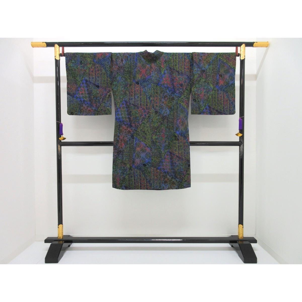 お洒落コート　輪奈織　ビロード入り　セミロング