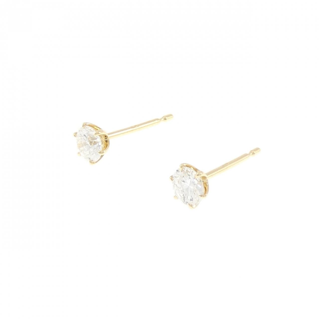 【リメイク】K18YG/ST ダイヤモンド ピアス 0.216CT 0.227CT G SI1-2 EXT-VG