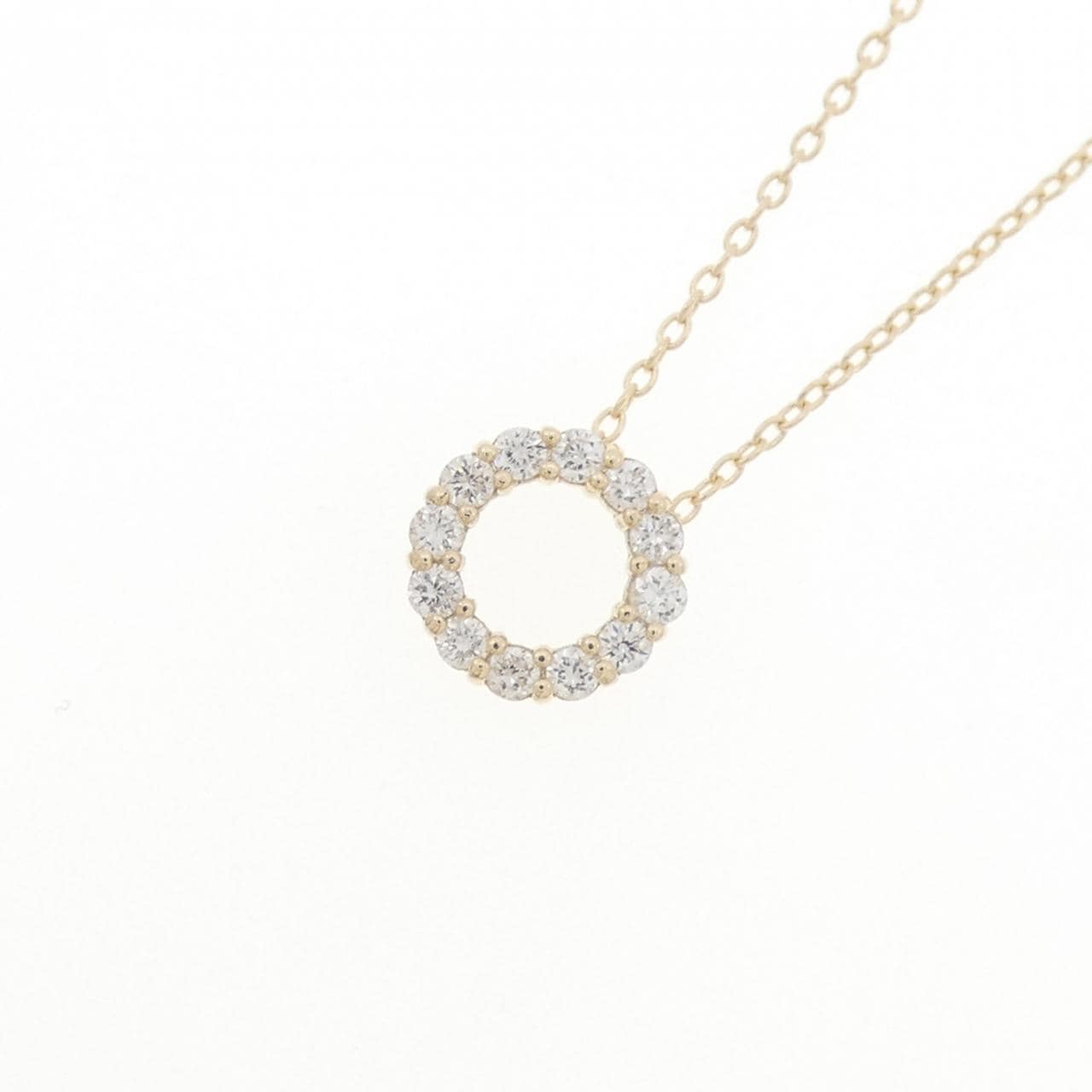 【リメイク】K10YG ダイヤモンド ネックレス 0.18CT