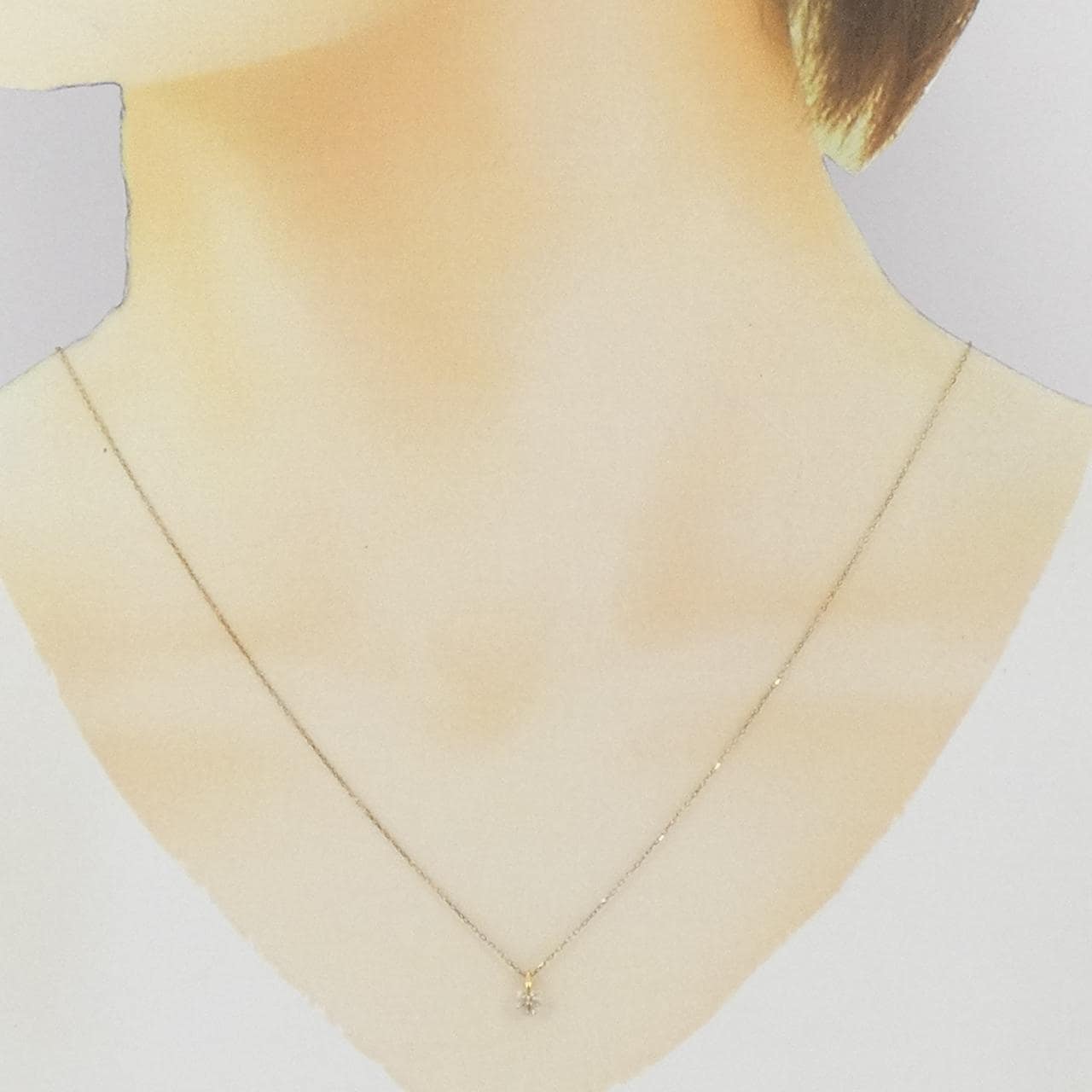 K18YG/K10YG ダイヤモンド ネックレス 0.20CT
