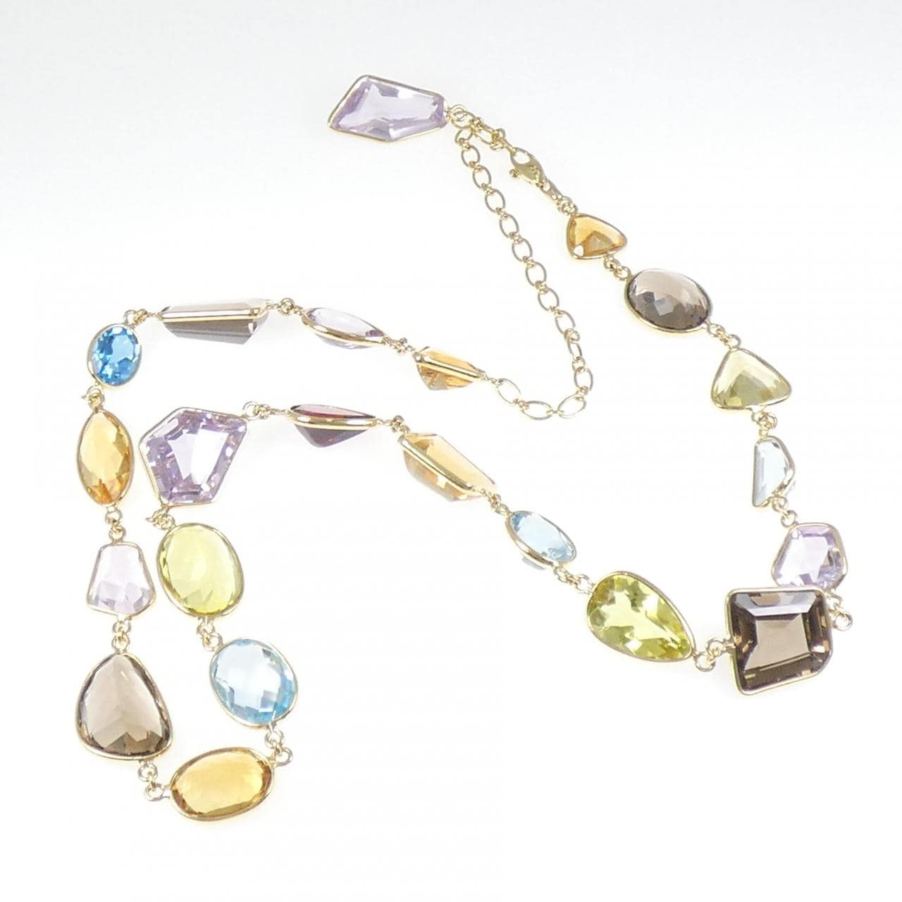 K18YG カラーストーン ネックレス