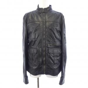 ドルチェアンドガッバーナ DOLCE&GABBANA G9Q18L/FULVC-B レザーライダースジャケット