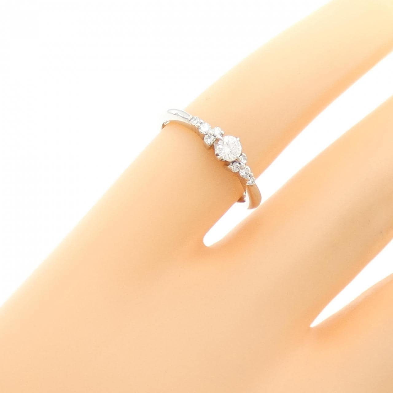 PT900 ダイヤモンド ピンキーリング 0.084CT
