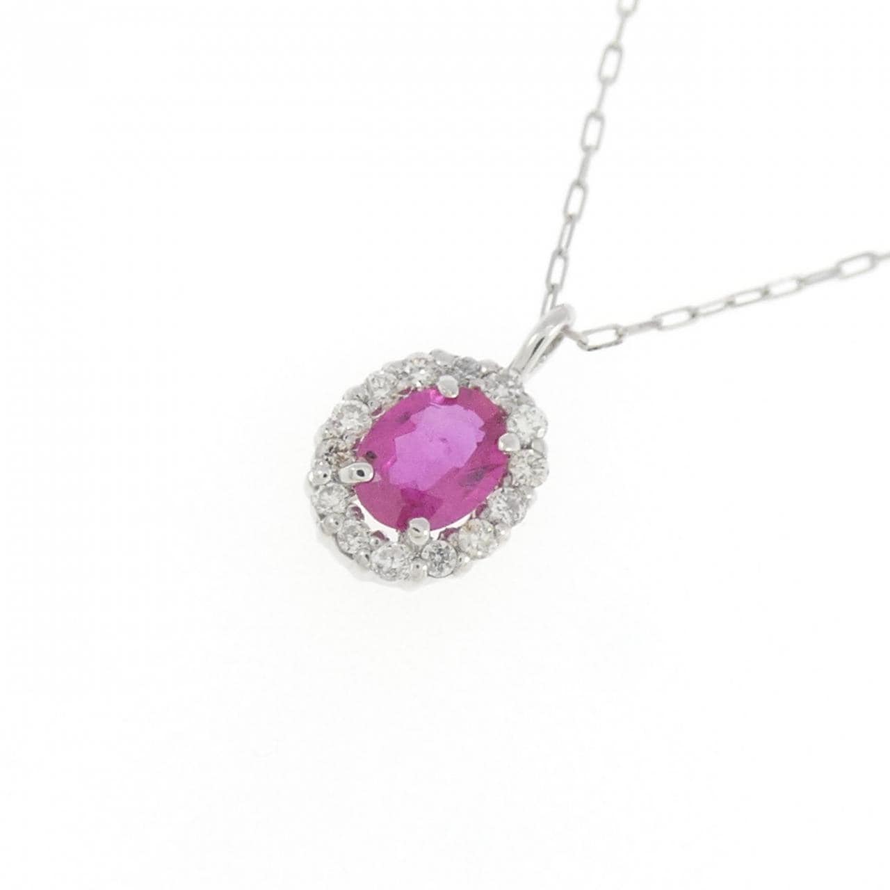 【新品】PT ルビー ネックレス 0.20CT