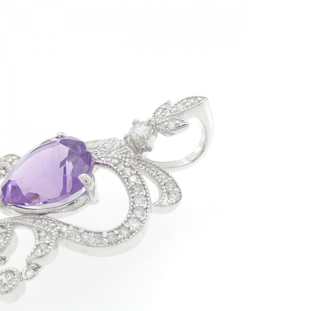 K18WG Amethyst Pendant 2.94CT