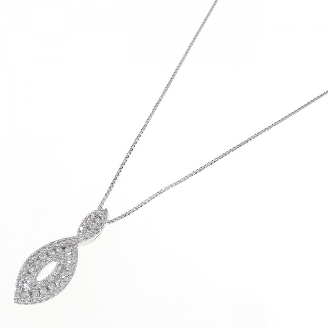 K18WG ダイヤモンド ネックレス 0.30CT