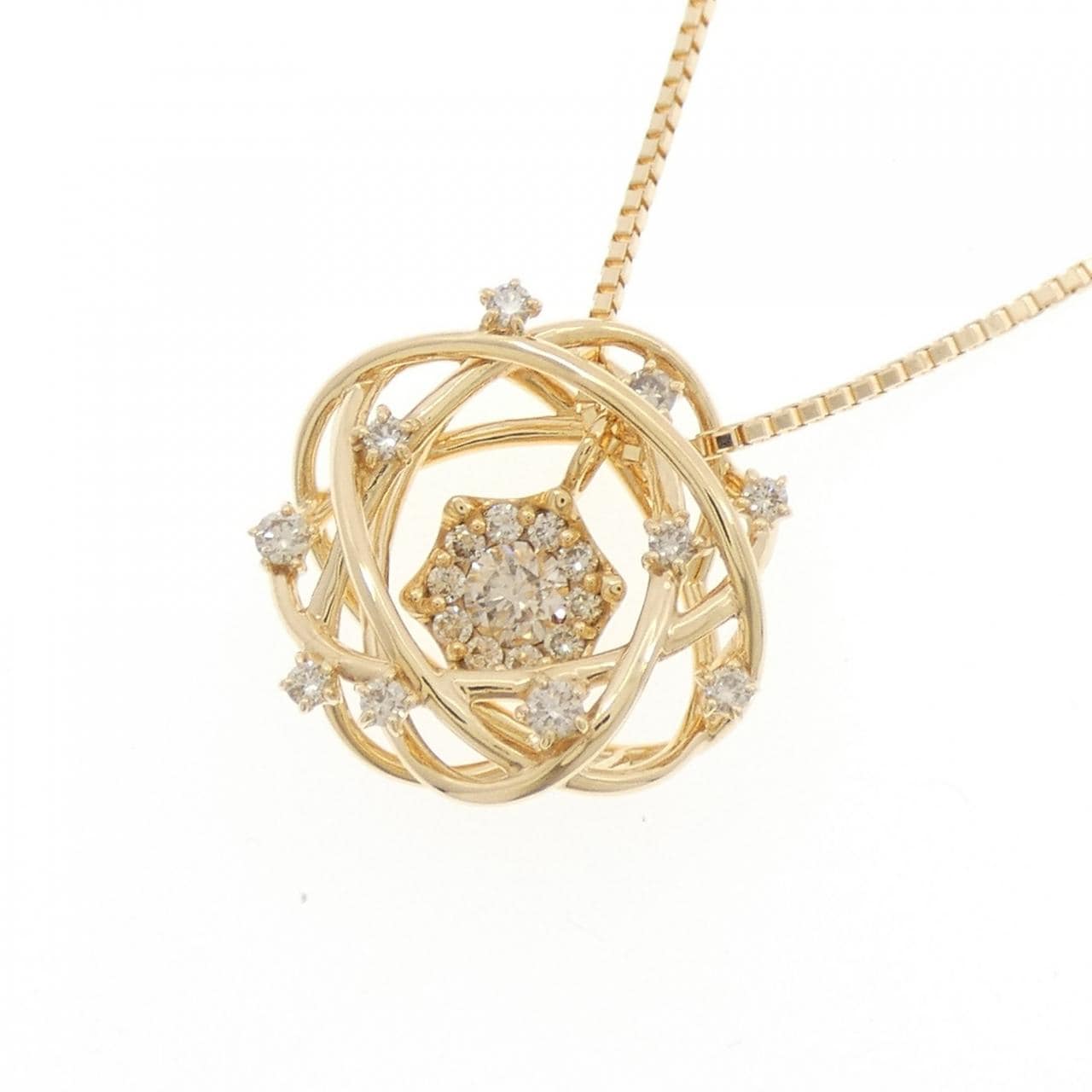 K18YG ダイヤモンド ネックレス 0.31CT