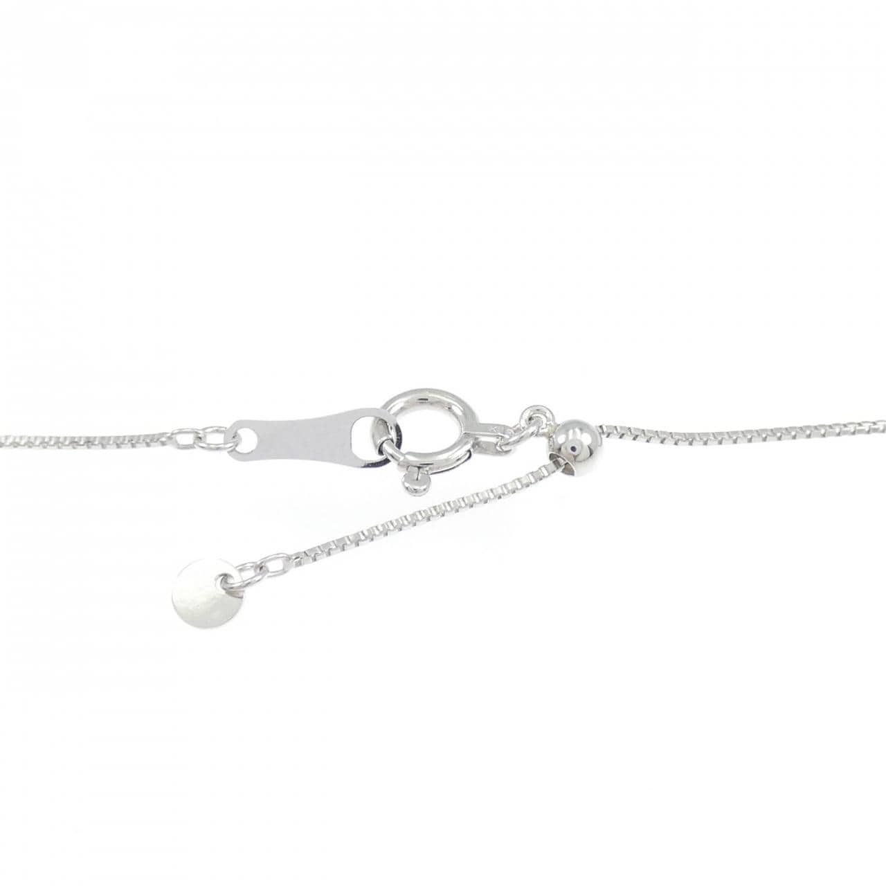 K18WG ホースシュー ダイヤモンド ネックレス 0.38CT