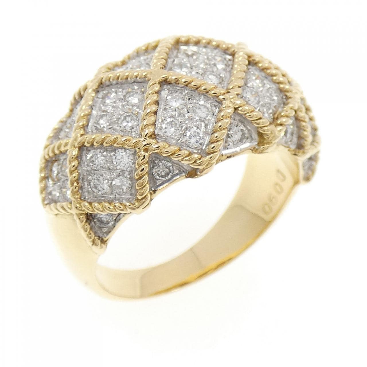 K18YG/K18WG ダイヤモンド リング 0.90CT