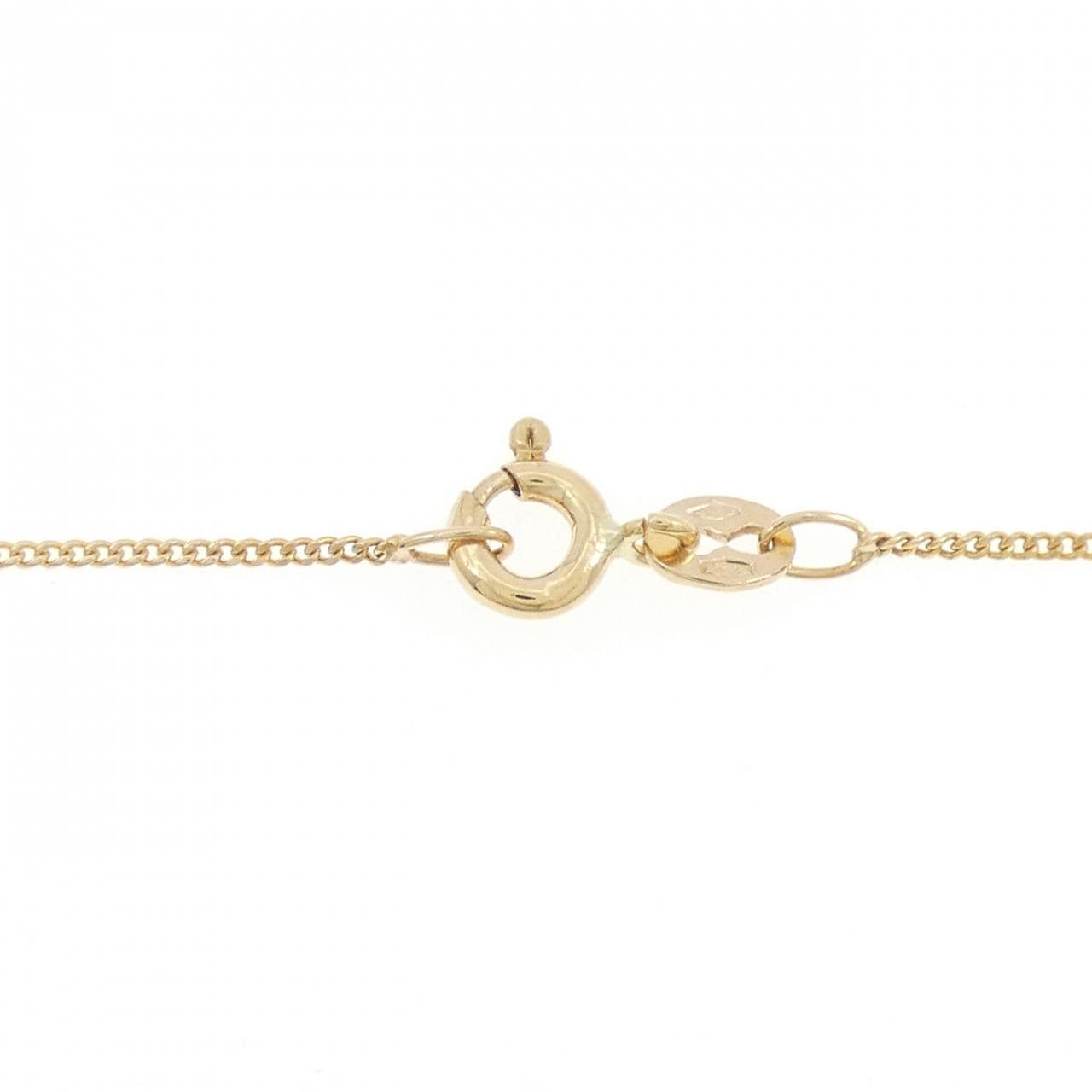 K18YG/750YG クロス ダイヤモンド ネックレス 0.10CT