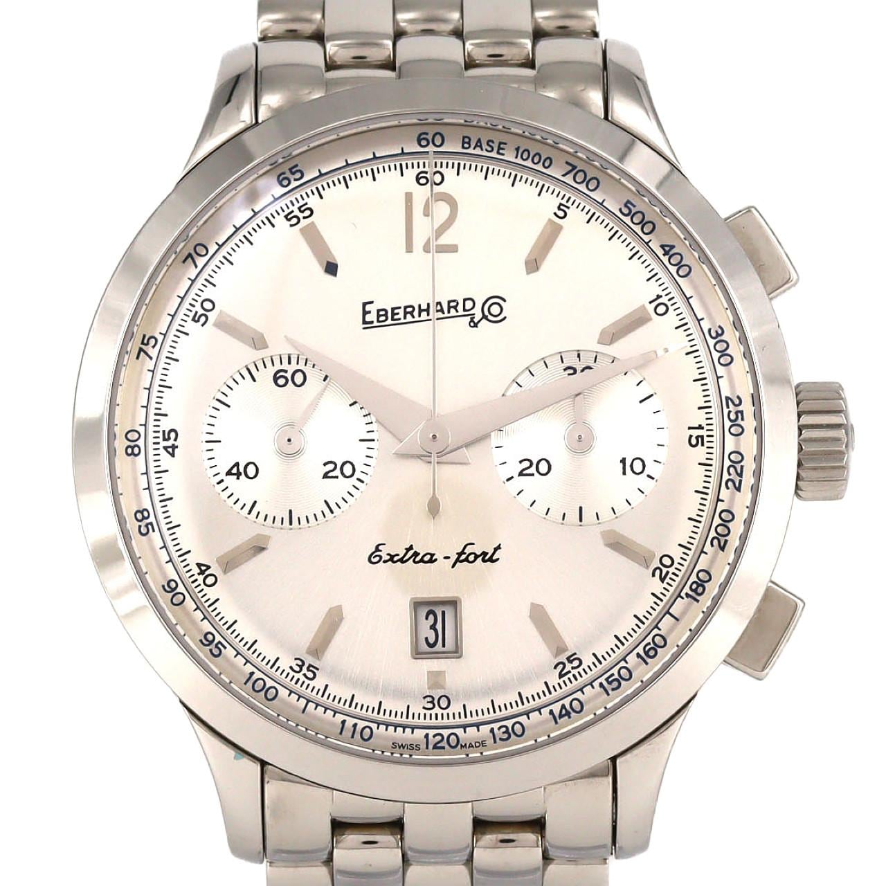 【ノーメンテナンス還元価格】エベラール エクストラフォルトグランタイユクロノグラフ 31953 SS 自動巻
