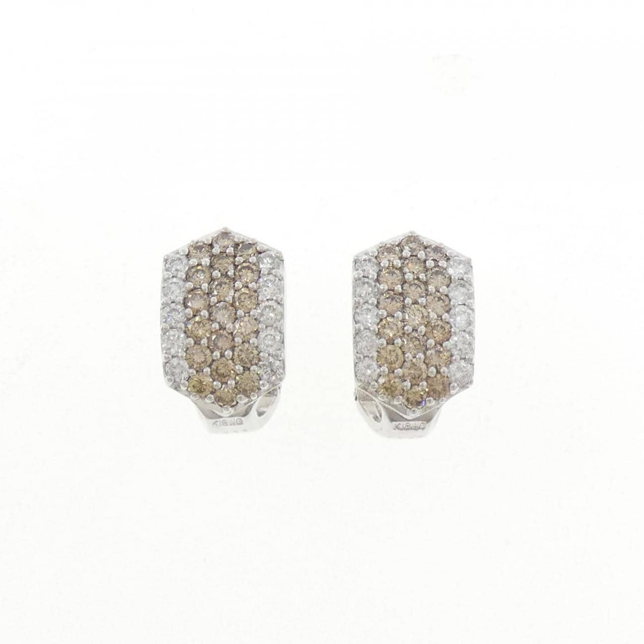 K18WG/K14WG ダイヤモンド ピアス/イヤリング 1.50CT