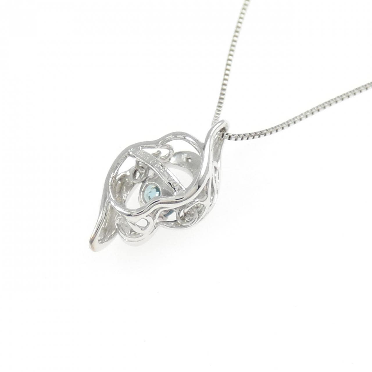 K18WG ジルコン ネックレス 0.30CT