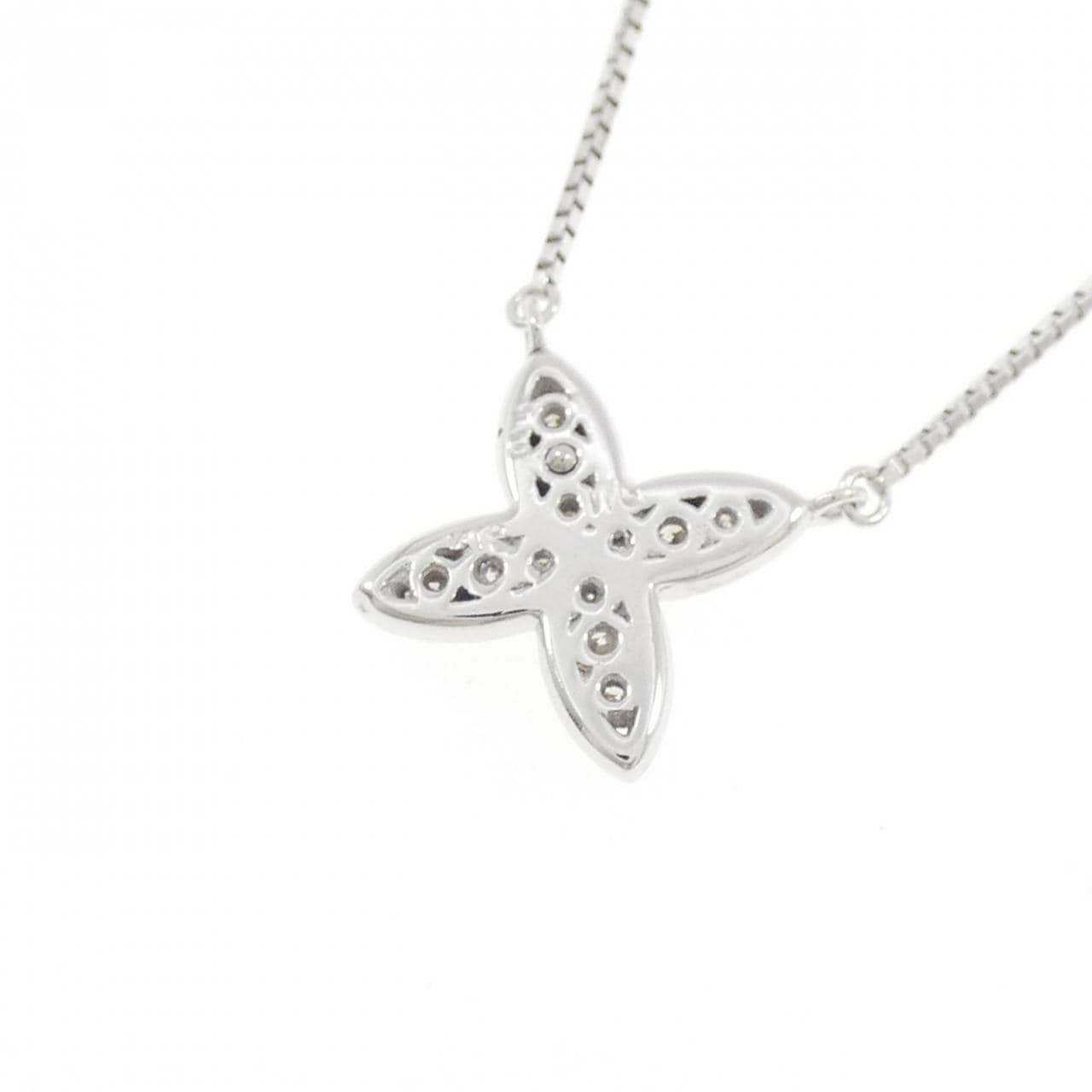 K18WG ダイヤモンド ネックレス 0.15CT