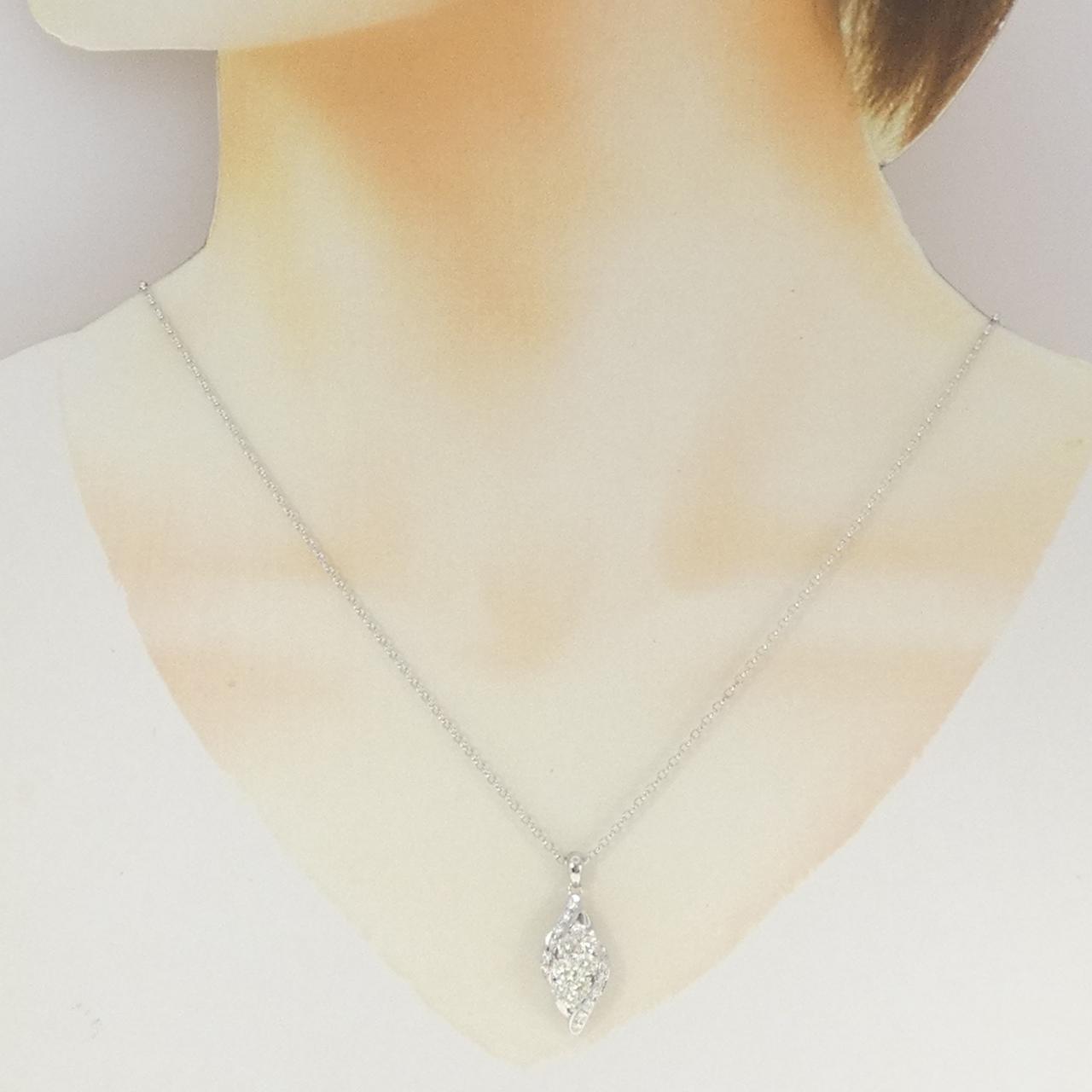 K18WG ダイヤモンド ネックレス 1.00CT