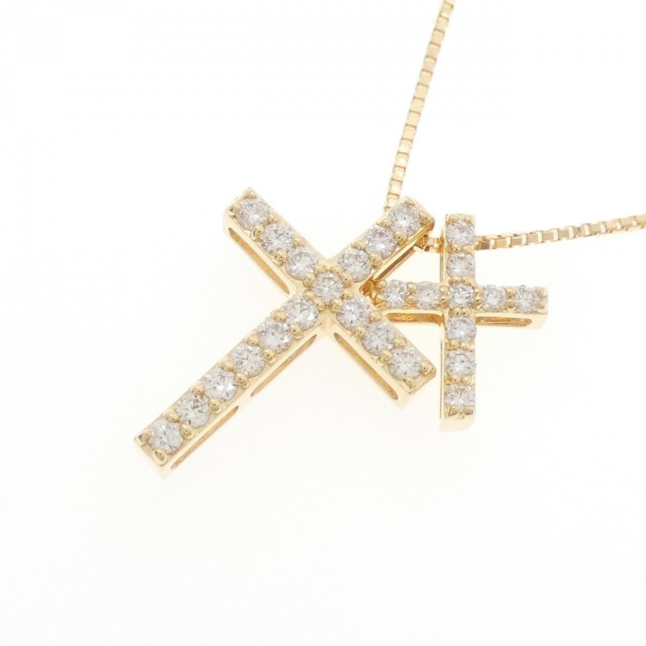 K18YG 2WAY ダイヤモンド ネックレス 0.23CT