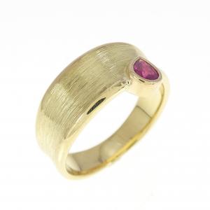 K18YG ルビー ピンキーリング 0.18CT