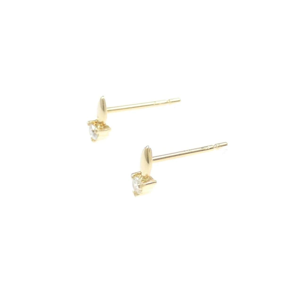 K18YG钻石耳环 0.04CT