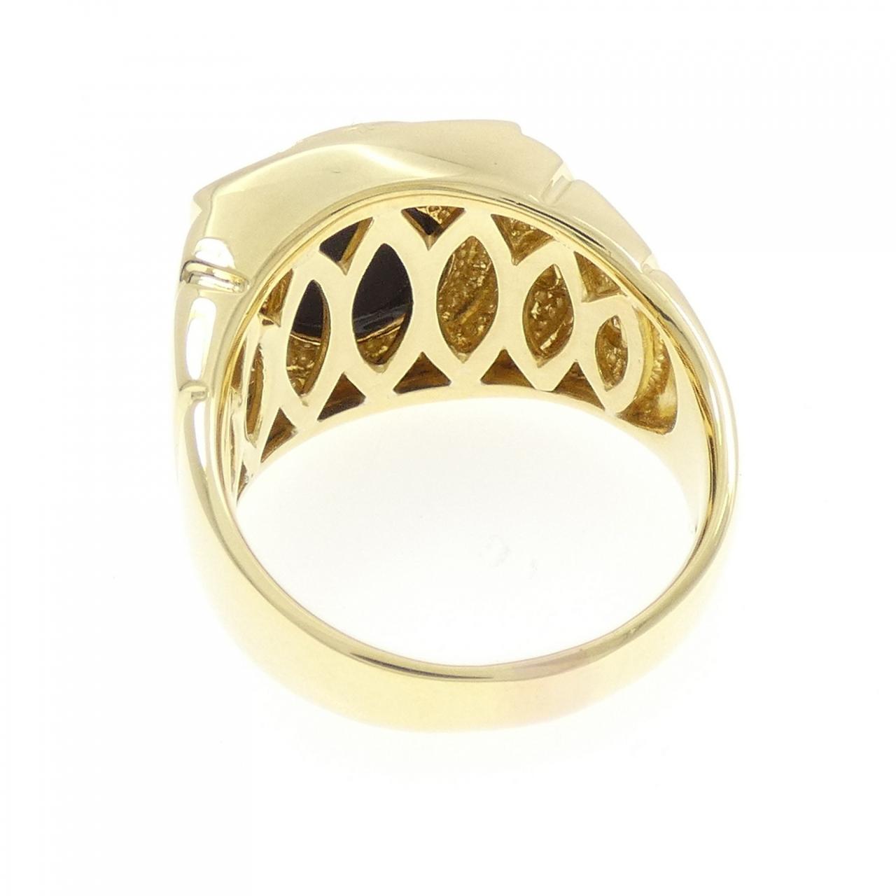 K18YG オニキス リング 0.11CT