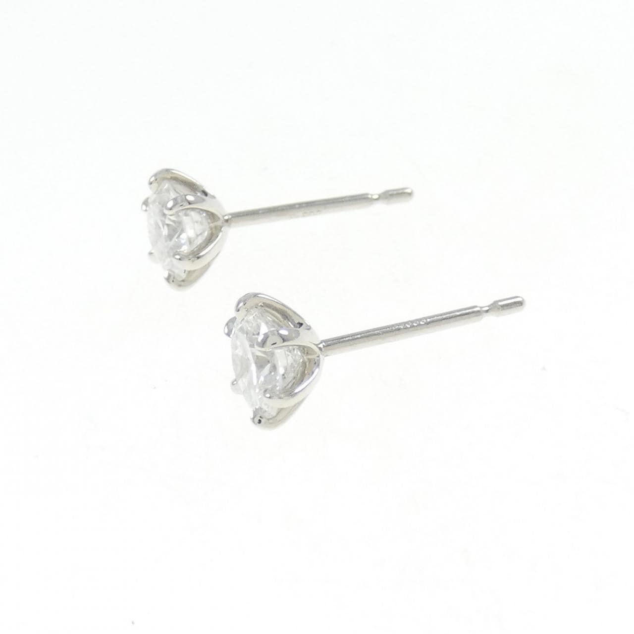 【リメイク】PT/ST ダイヤモンド ピアス 0.420CT 0.438CT F SI2 VG