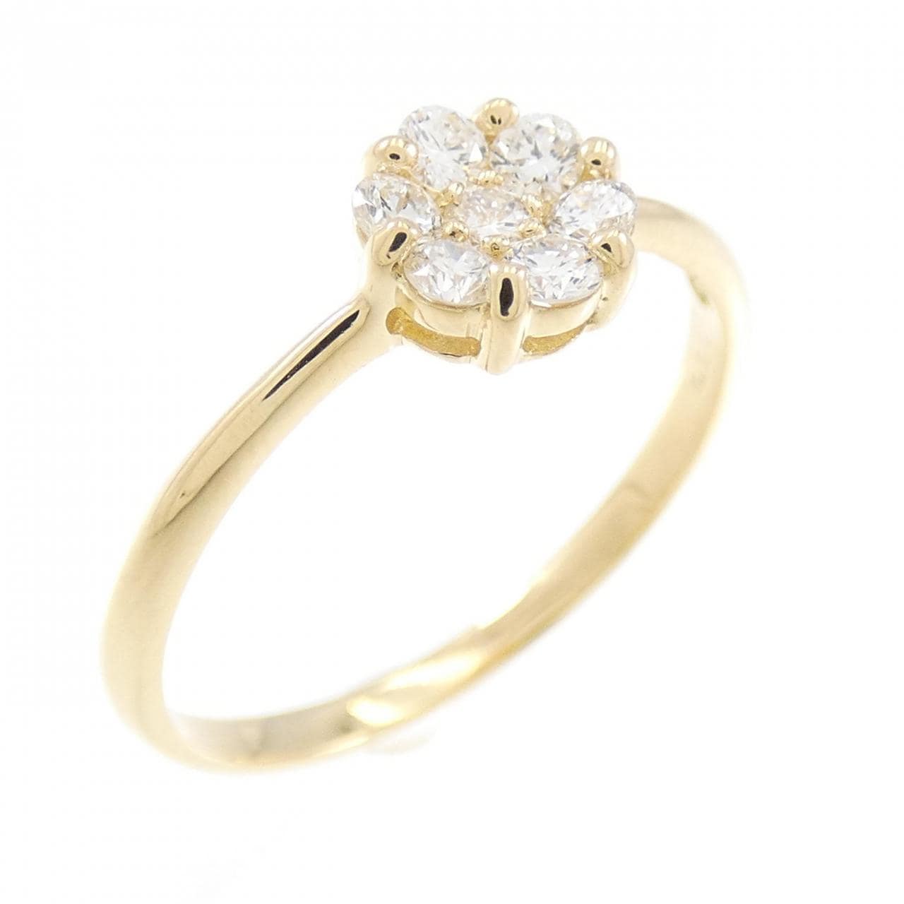 [Remake] K18YG flower Diamond ring 0.20CT