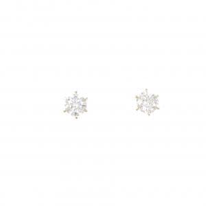 【リメイク】K18YG/ST ダイヤモンド ピアス 0.309CT 0.336CT H SI2 EXT