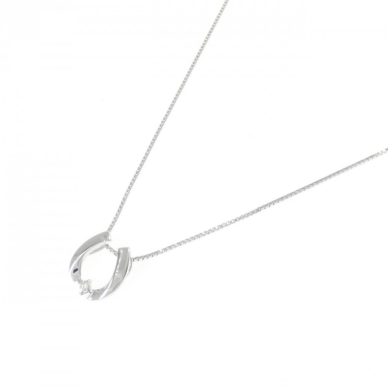 K10WG ダイヤモンド ネックレス 0.01CT