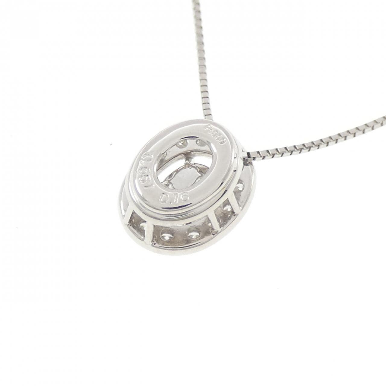 PT900/PT850 ダイヤモンド ネックレス 0.651CT G VVS2 オーバルカット