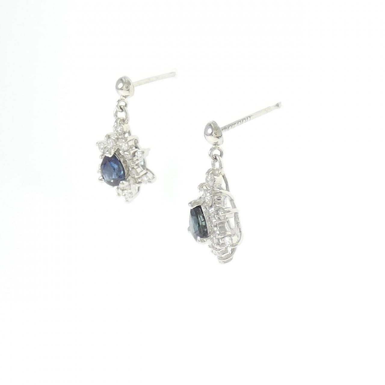 PT900 サファイヤ ピアス 0.76CT