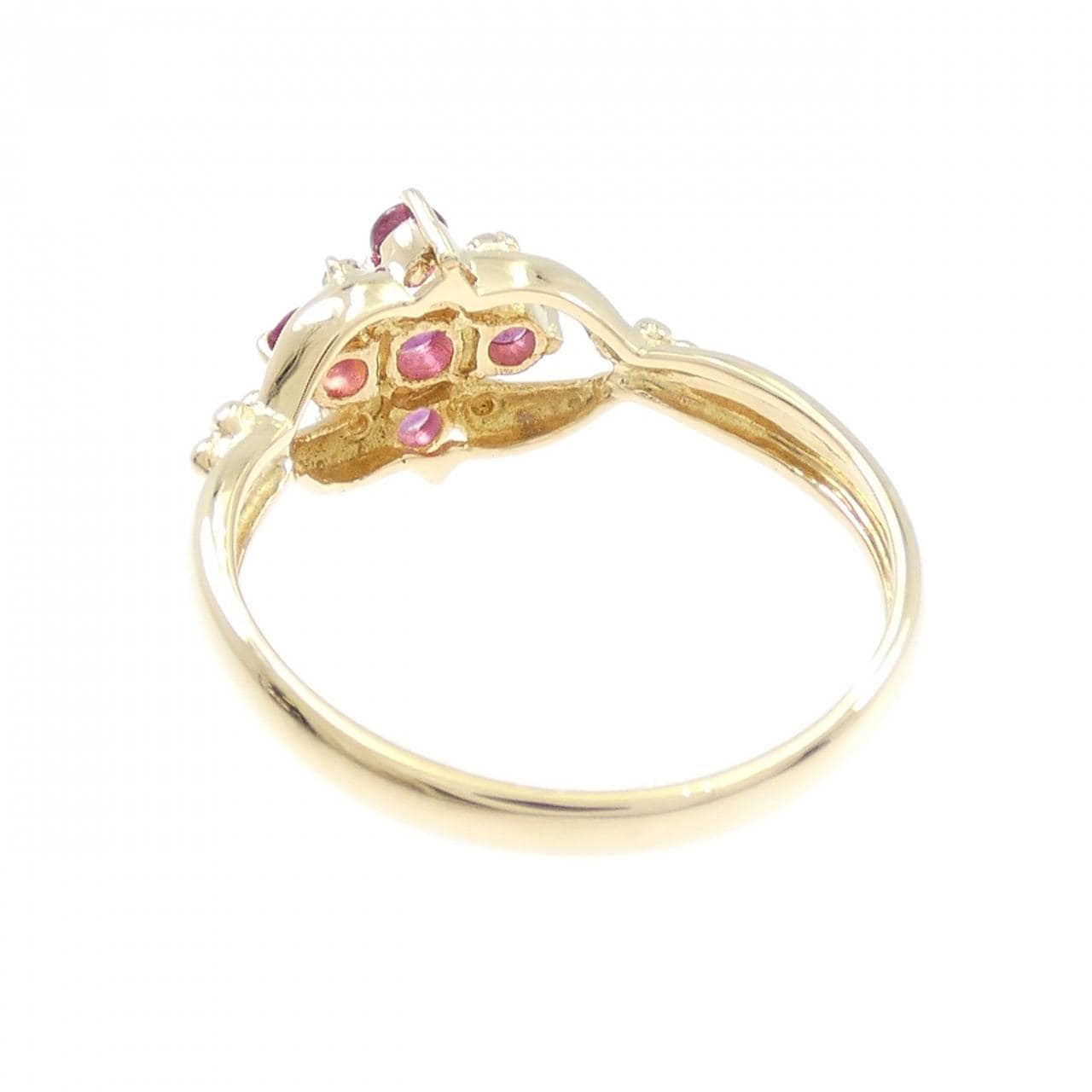 K18YG ルビー リング