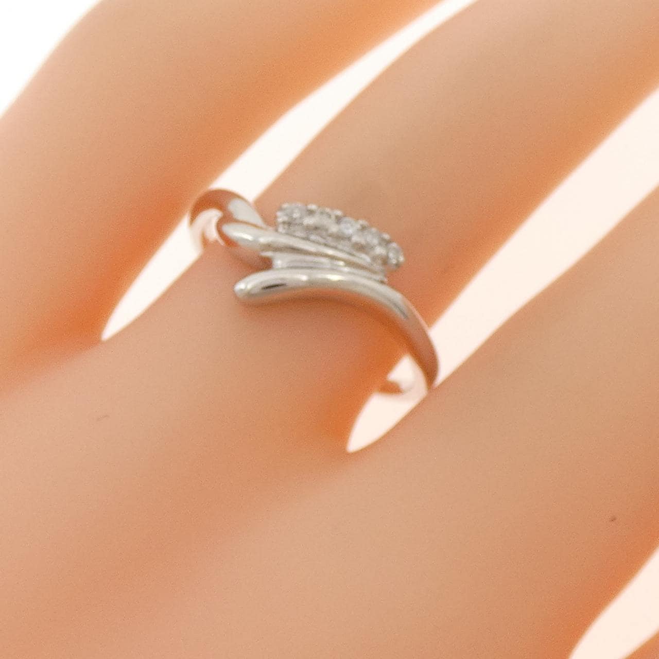 K18WG ダイヤモンド リング 0.05CT