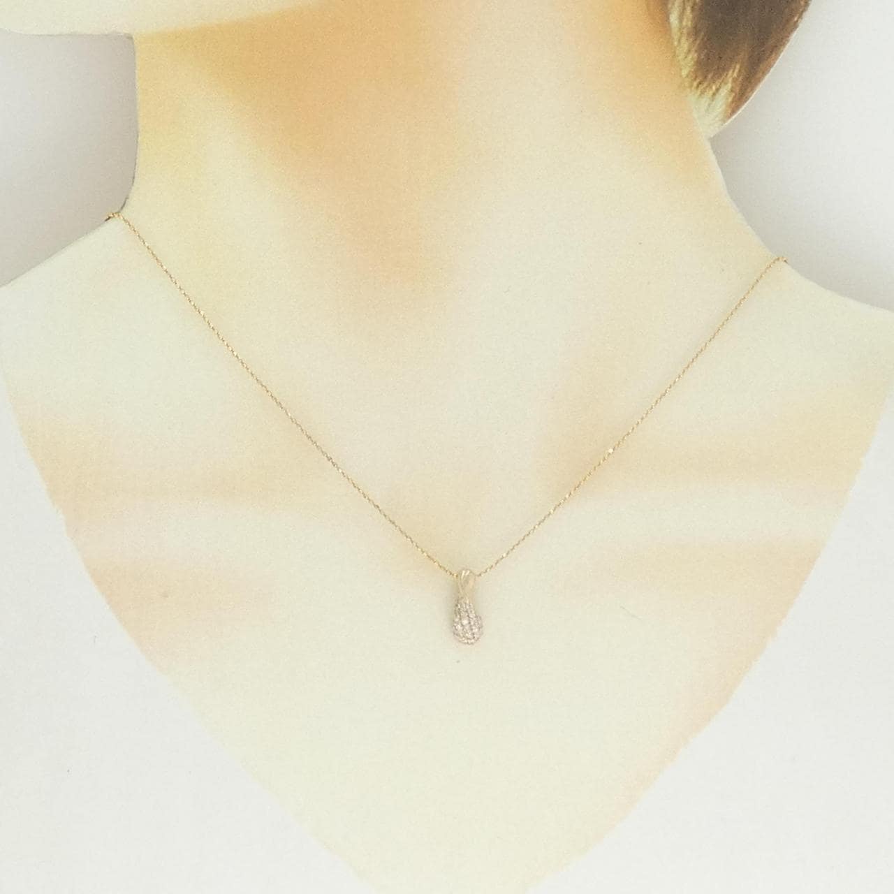 K18PG ダイヤモンド ネックレス 0.19CT