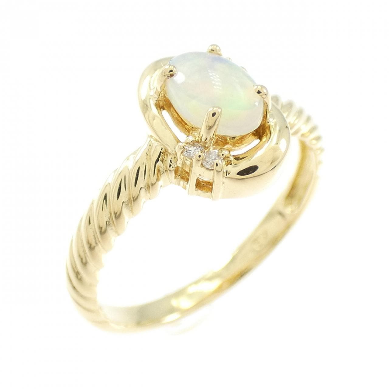 K18YG オパール リング 0.22CT