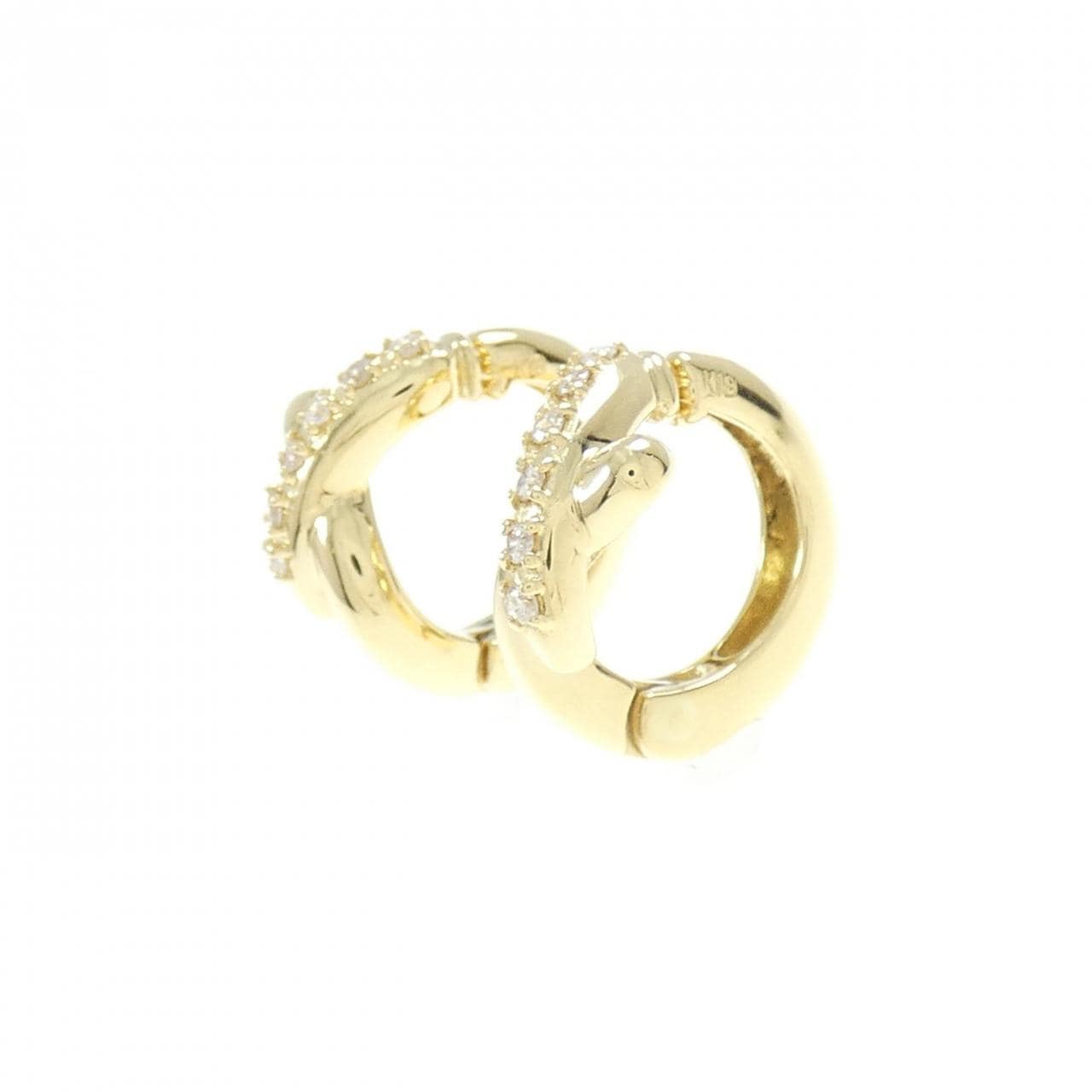 K18YG Diamond earrings 0.12CT