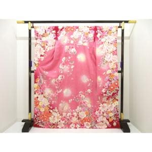 振袖　友禅金彩加工　刺繍入りボカシ染