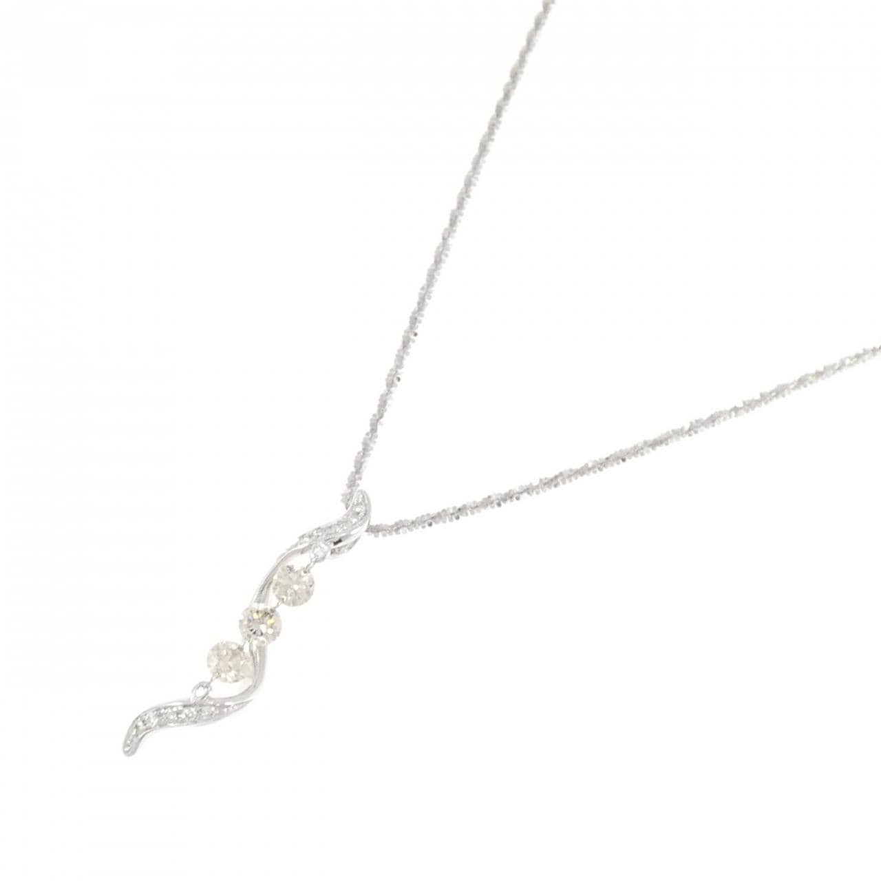 K18WG ダイヤモンド ネックレス 0.72CT