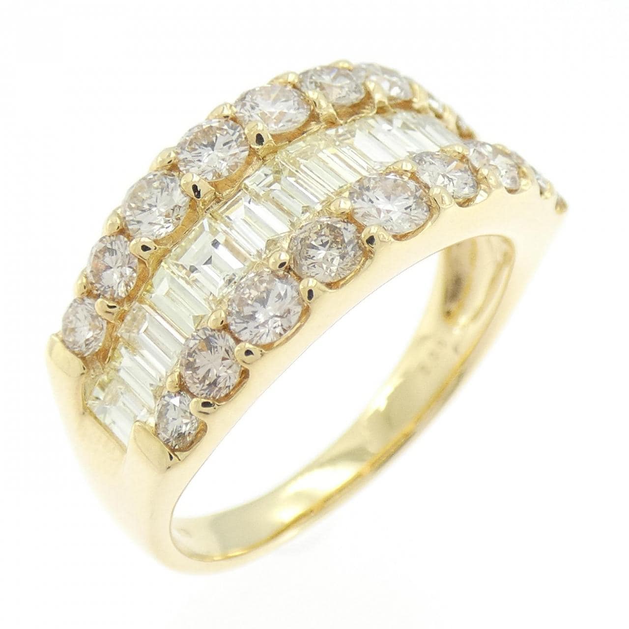 K18YG ダイヤモンド リング 2.00CT