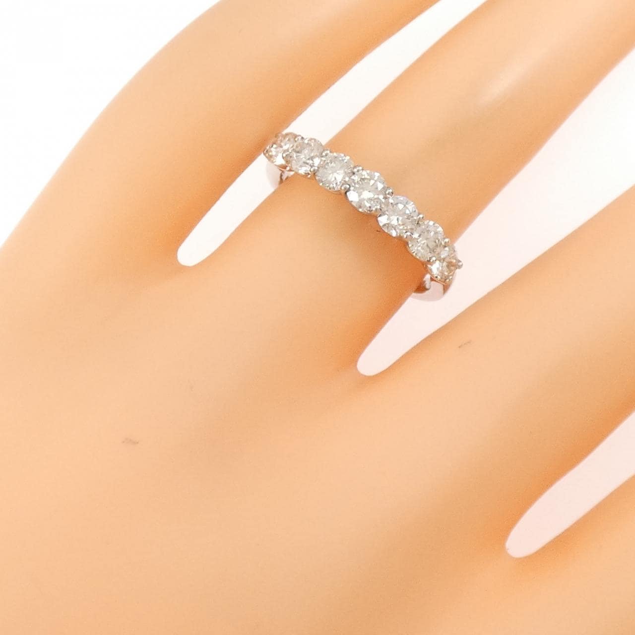 PT900 ハーフエタニティ ダイヤモンド リング 1.01CT