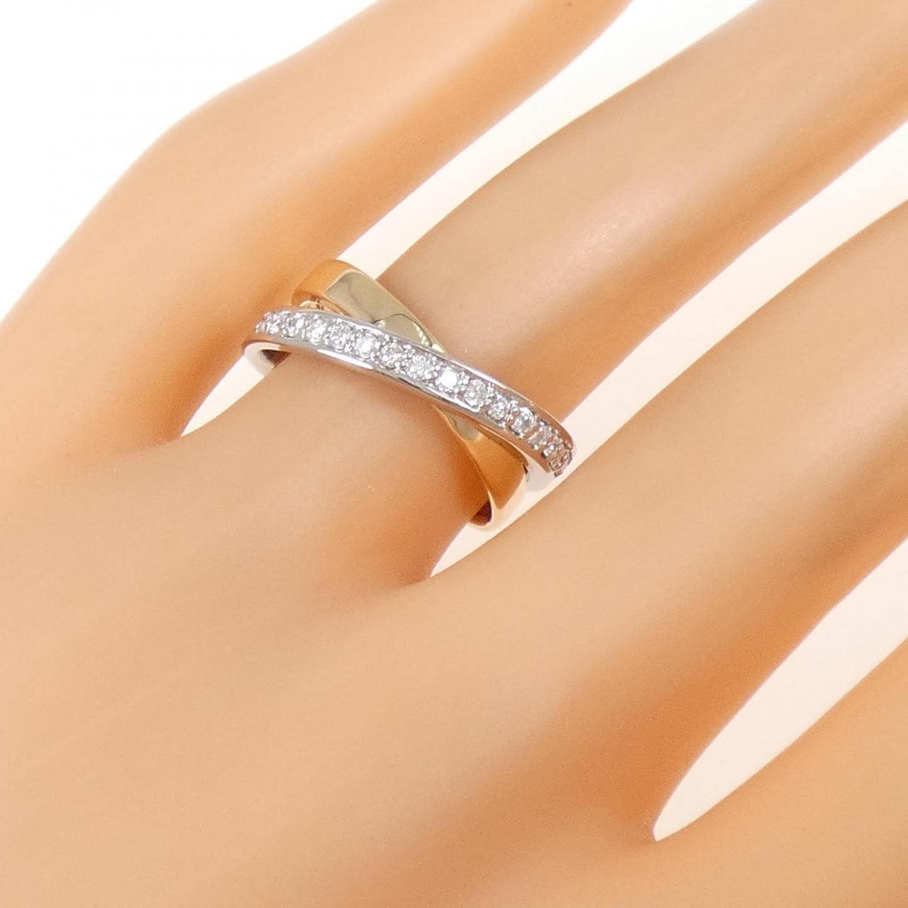 PT900/K18PG ダイヤモンド リング 0.20CT