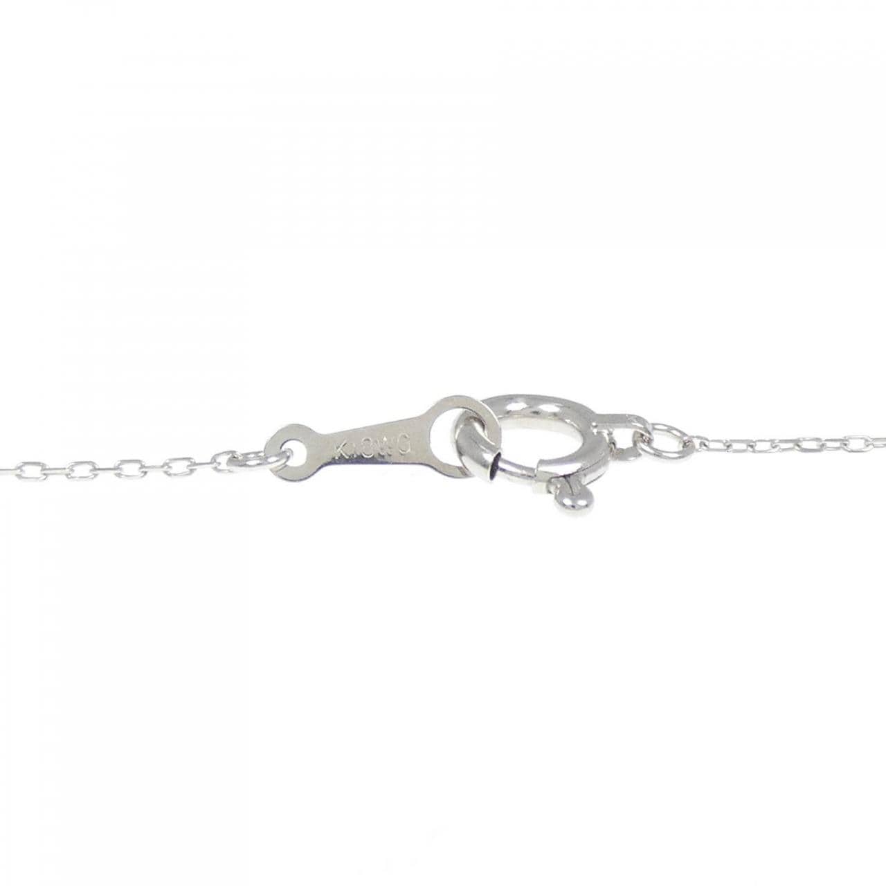 【新品】K18WG ダイヤモンド ネックレス 0.10CT