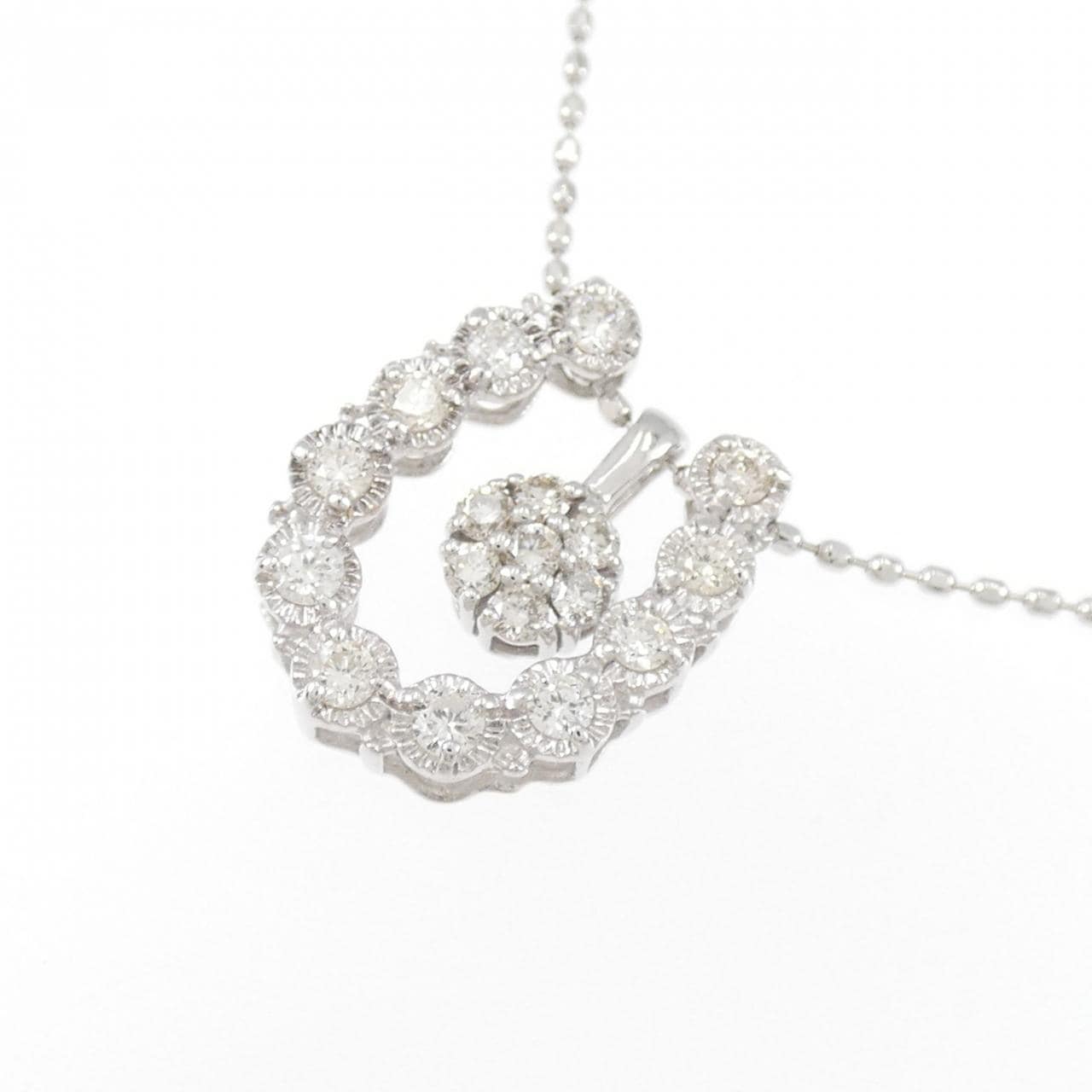 K18WG 2WAY ダイヤモンド ネックレス 0.17CT
