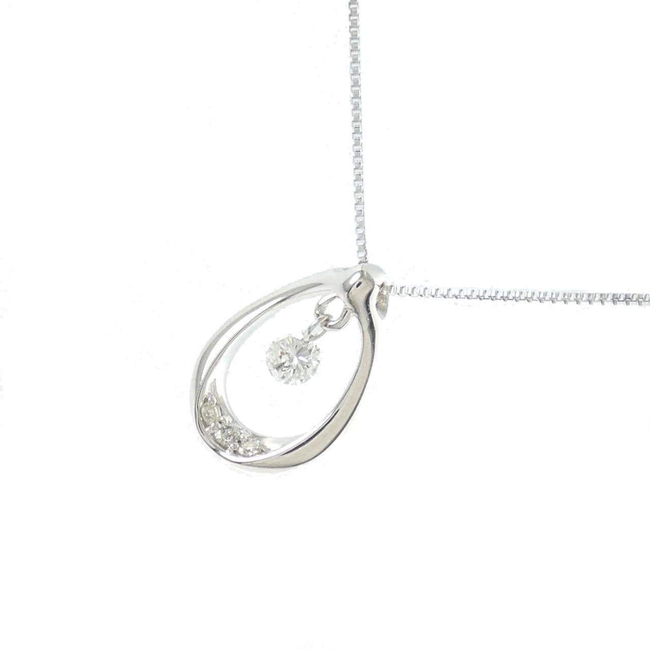 K18WG ダイヤモンド ネックレス 0.10CT