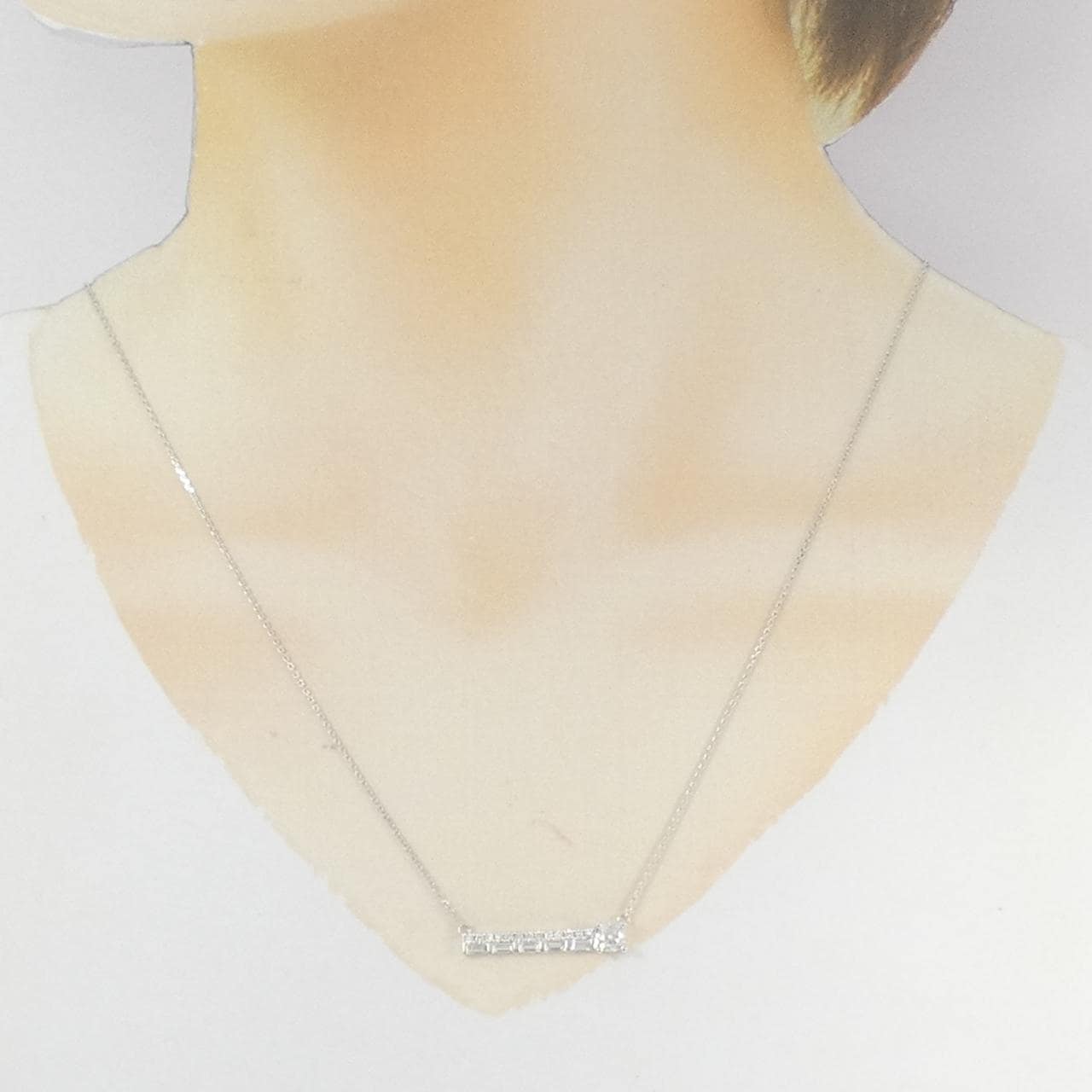 K18WG ダイヤモンド ネックレス 0.326CT D IF 3EXT