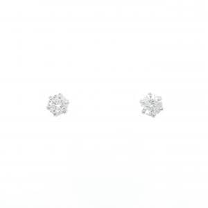 PT900 ソリティア ダイヤモンド ピアス 0.30CT
