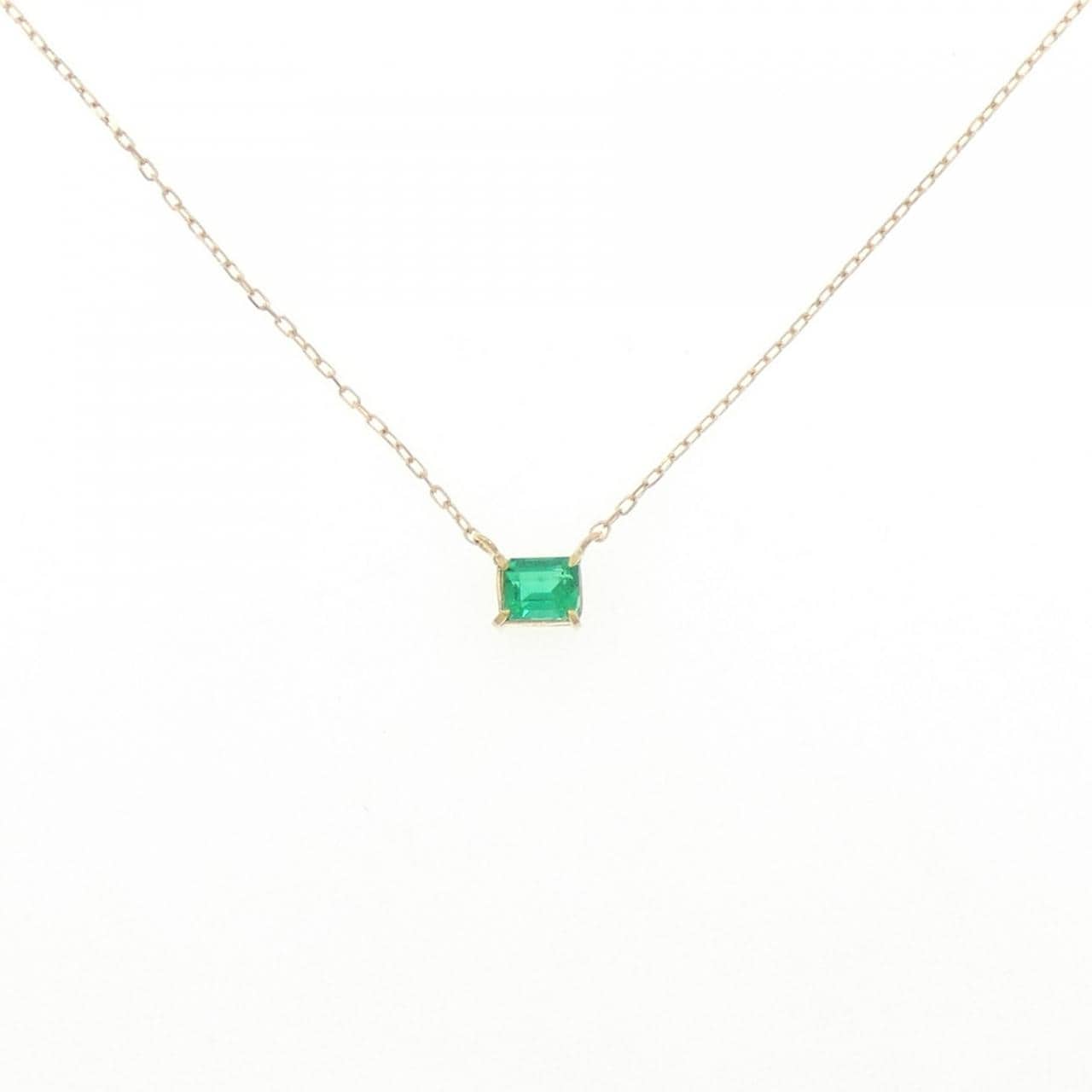 K18YG エメラルド ネックレス 0.21CT