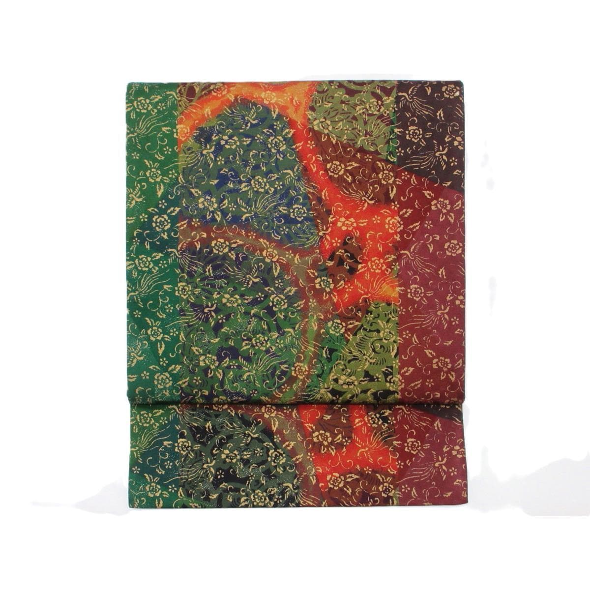 FOS-11 袋帯【前田仁仙】格子　全通　ラメ糸　落款　美品 コメ兵｜袋帯【前田仁仙】全通柄｜マエダジンセン｜きもの｜帯｜袋帯