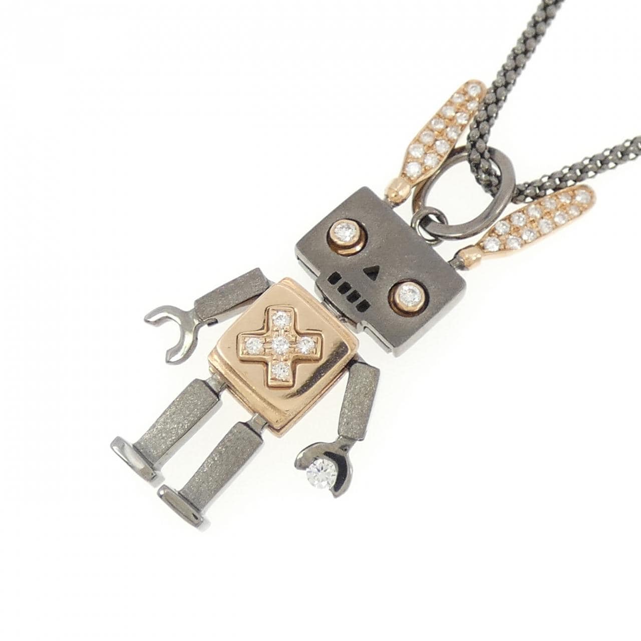E-NOS RABBIT Diamond NECKLACE 0.15CT